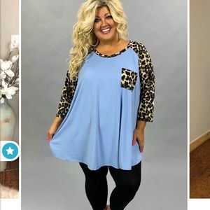 Boutique Purple/Leopard Top